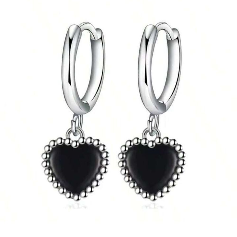 Heart hoop earrings N343